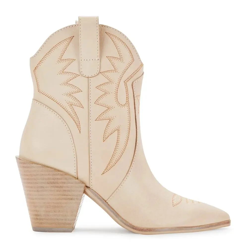 NWT Mi.iM Women's Nina Embroidered Western  Cowboy Ankle Booties - Picture 2 of 9